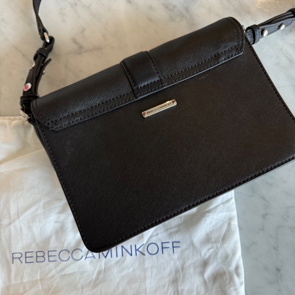 REBECCA MINKOFF Black Leather Crossbody Shoulder Bag - Picture 3 of 3